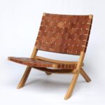 AMOND hopfällbar loungestol flätad